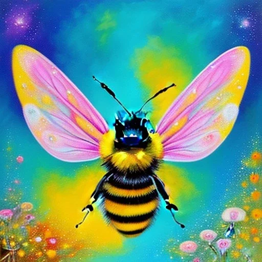 iv_a painting of a cute bee, figurative art, an acrylic detailed painting, , brush strokes, paint drips and drabs and splatters by Chris Ofili and Bryen Frost, pexels, turquoise pink and yellow, james terrell art, blue background by Harumi Hironaka, trending on artstation, soft lines, paint drips and drabs and splatters by jana brike, fauvism, highly detailed sharp focus smooth elegant illustration by artgerm dreamy and ethereal intricate art by bastien lecouffe deharme and greg rutkowski,