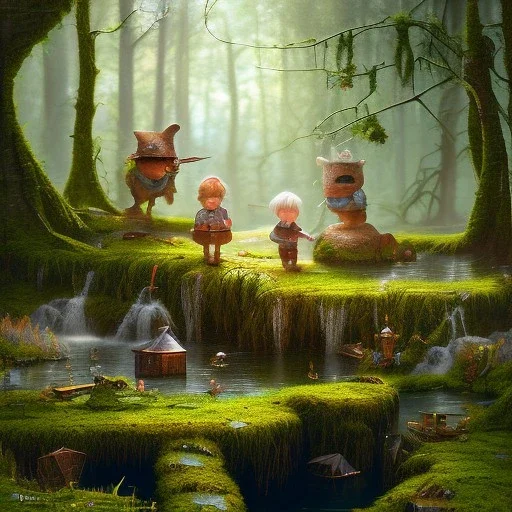 little people in swamp