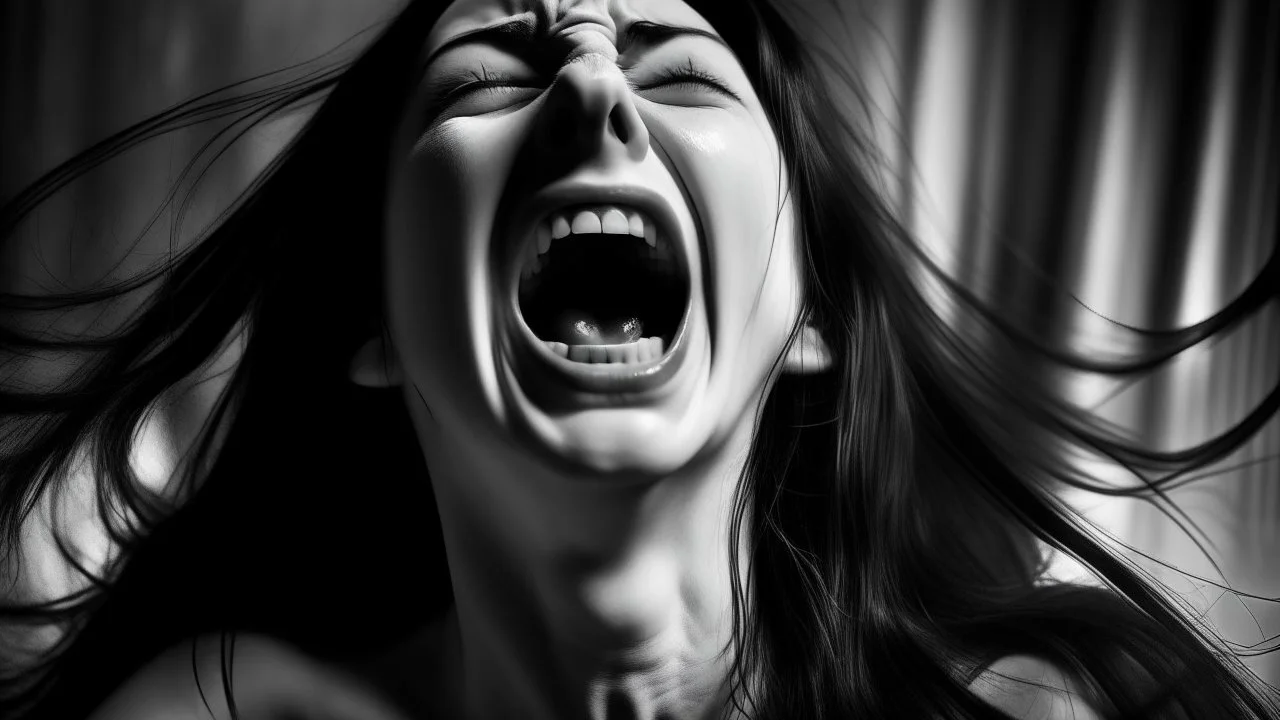 شخص يصارخ ويعاني وواضح عليه انو بدو يموت