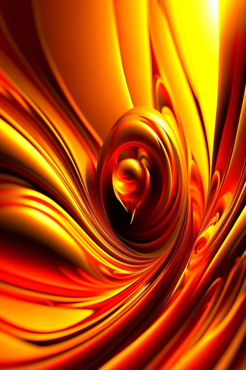 cartoon gold orange light yellow red abstract 3D wallpaper