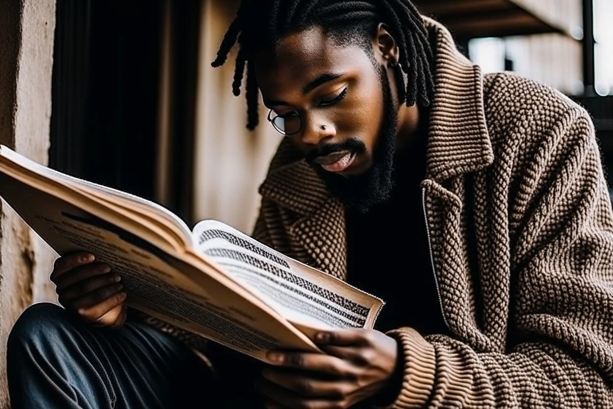 Someone reading a book.