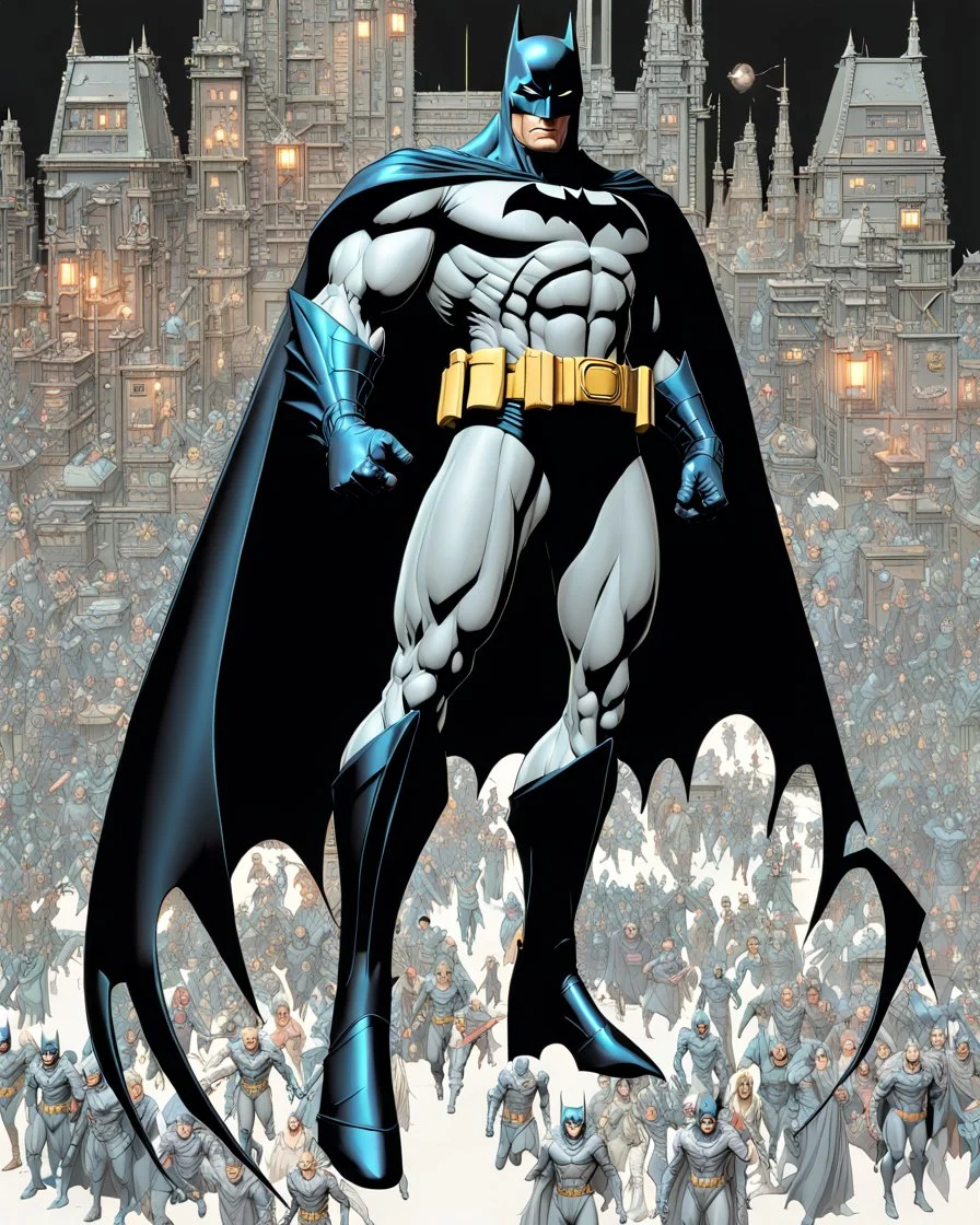 Batman alienigena ultra quality, hyper-detailed, maximalist, 8k, full body