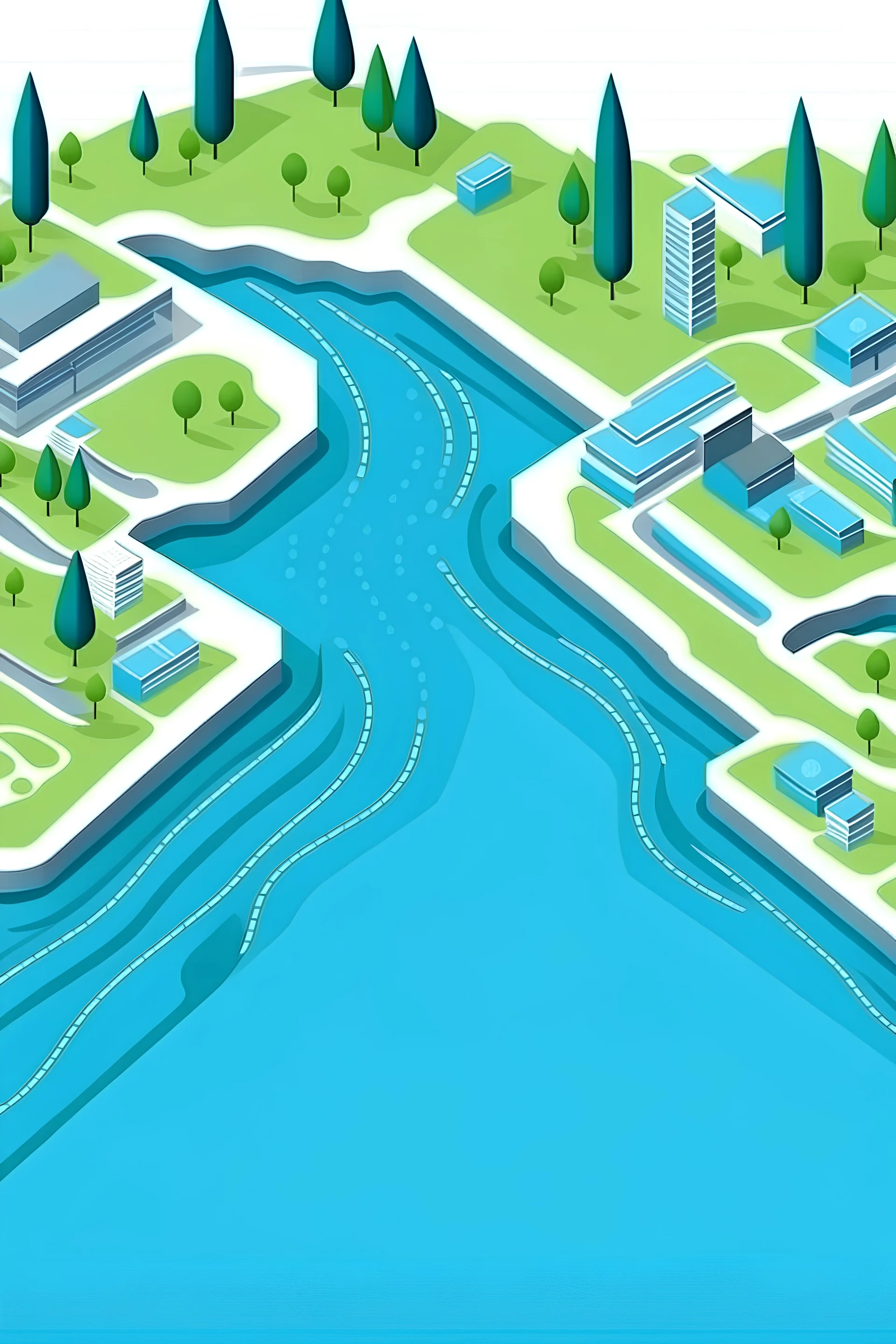 create a river are connecting city and township