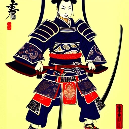 Samurai warrior vintage, Ukiyo-e