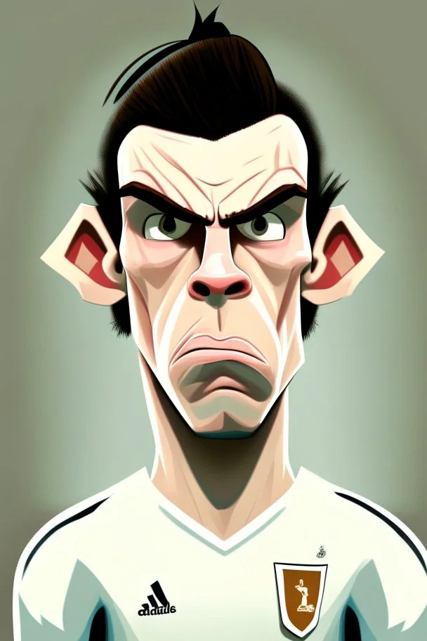 Gareth Bale Footballer cartoon 2d 2D