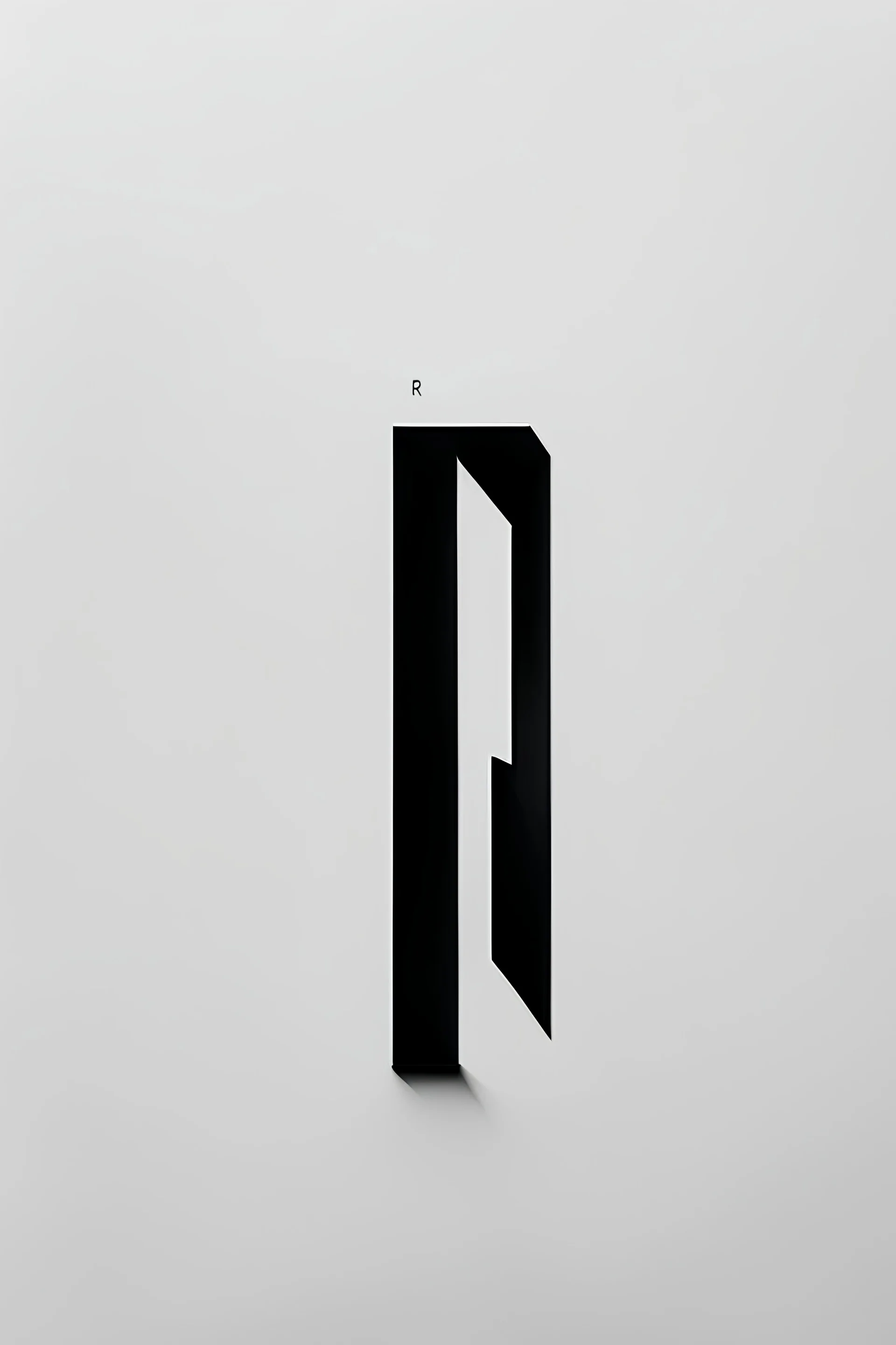 Minimal R letter logo for architectural