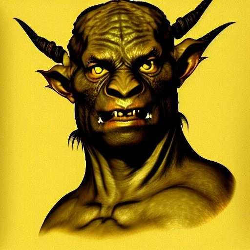 portrait of a Orc Goya style