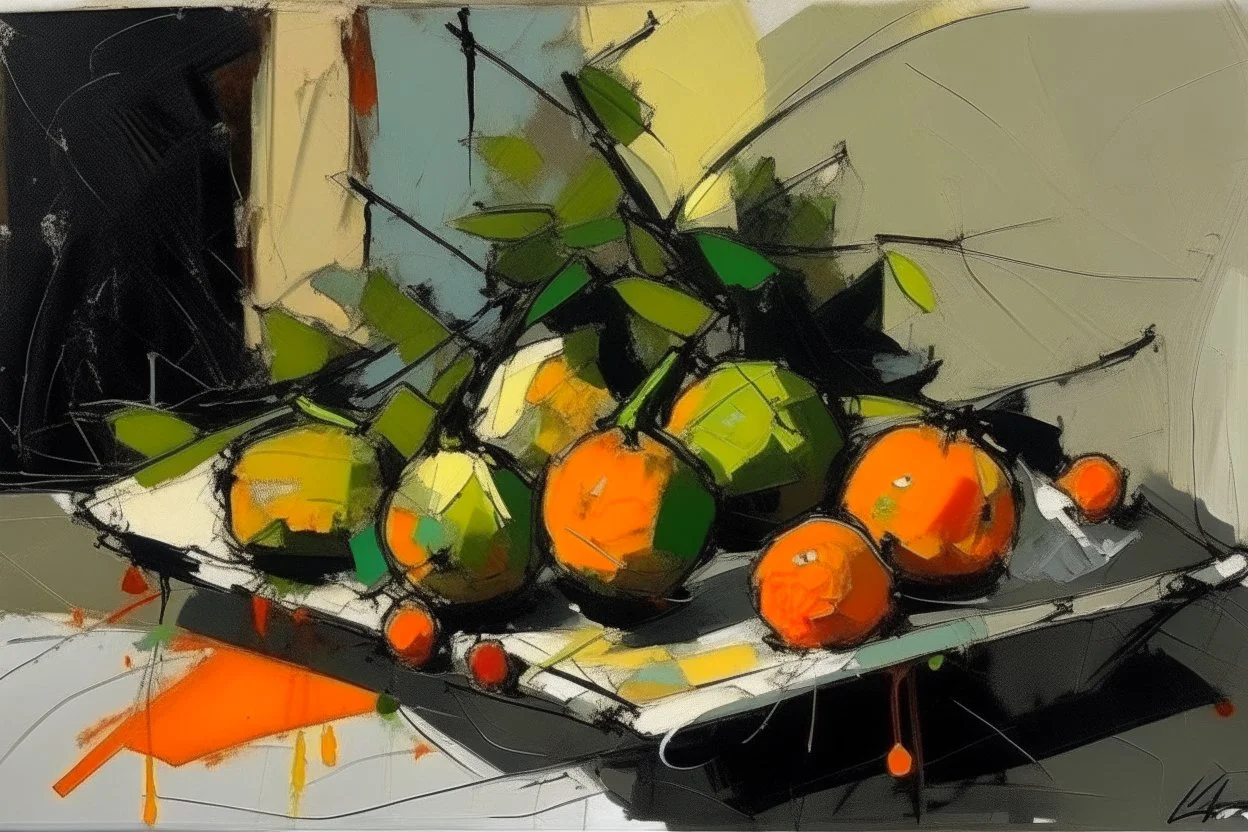 Oranges by Anthony Lister, Frank Auerbach