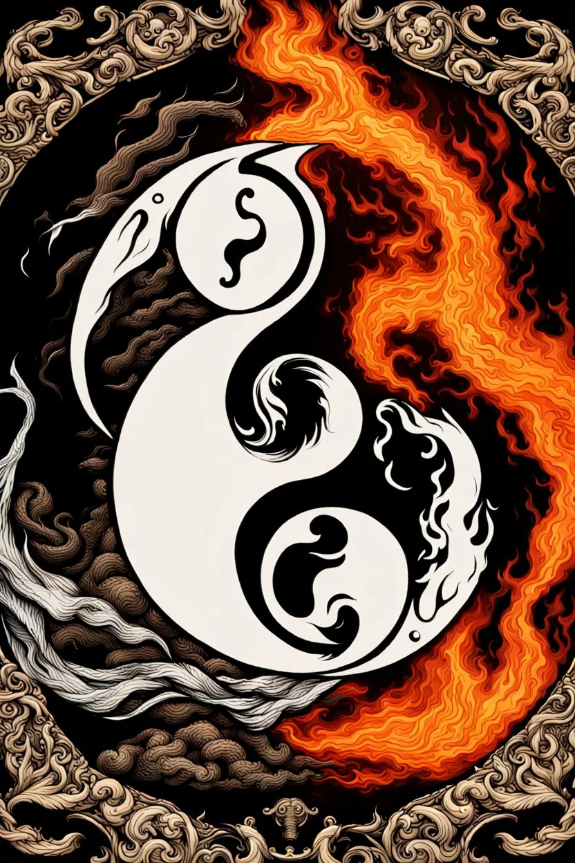 Yin and yang in a world of fire and torment