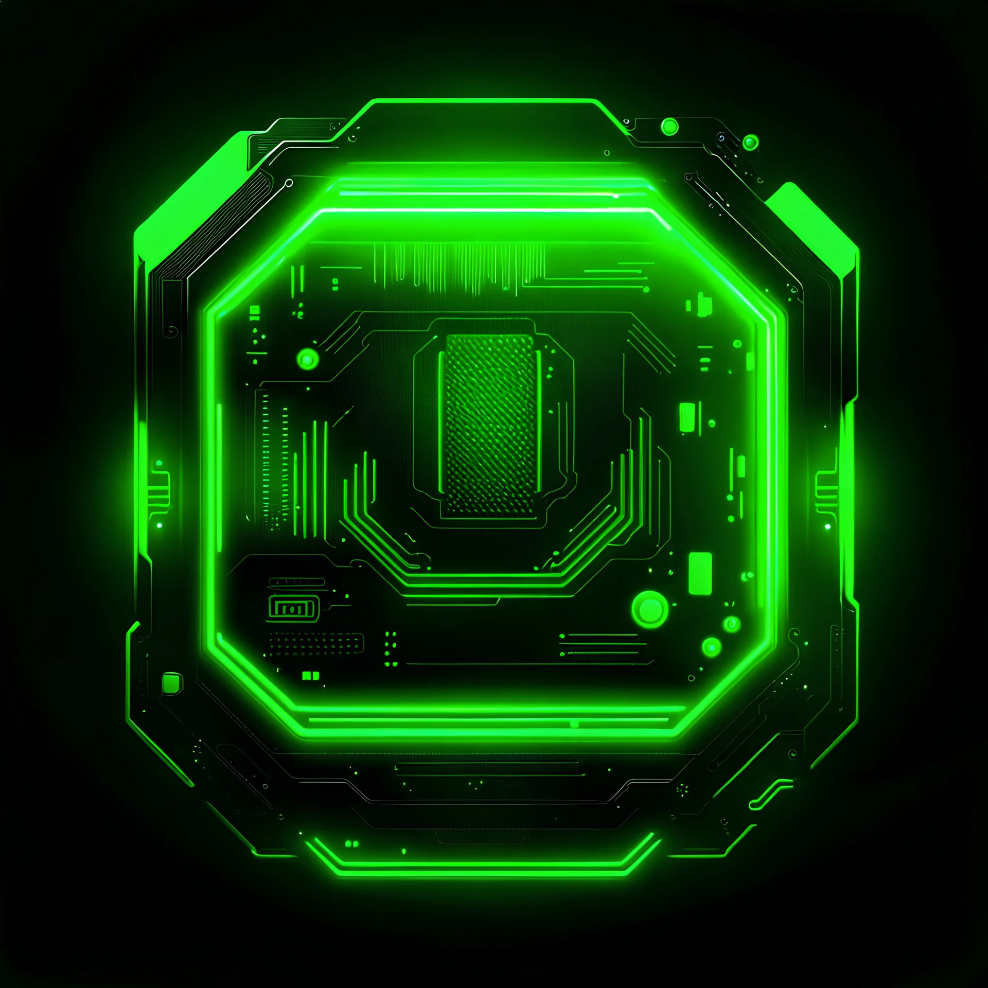 data file, cyberpunk style, green lighting, black background, video game icon