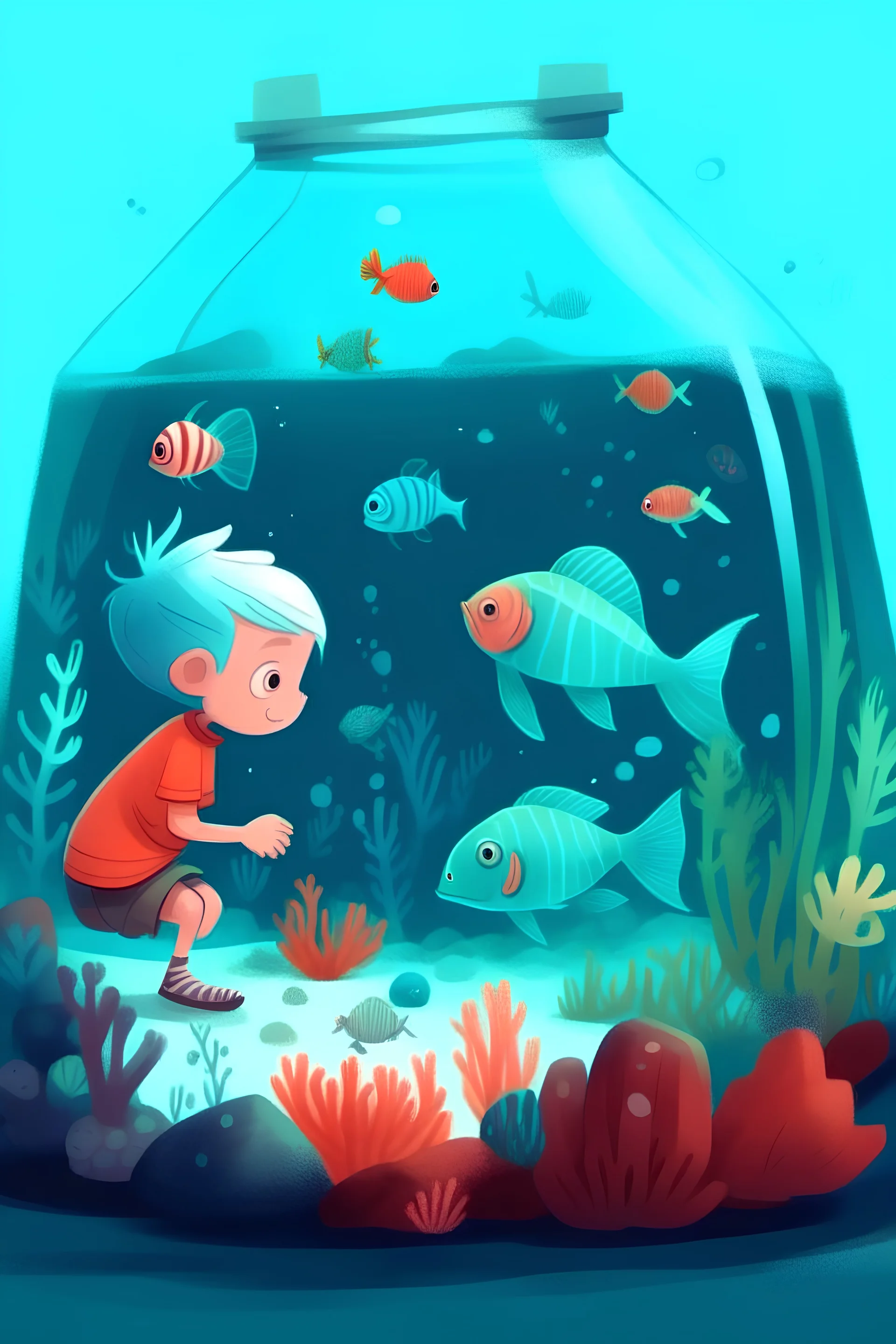 aquarium, nostalgia, turquoise, shimmer, coral, cute, fish, anemone, sand, turtle, ocean, aquarium nostalgia, nostalgia, child's perspective, discovery, wonder