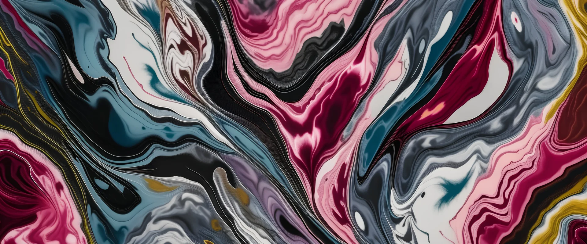 Abstract marbled ink