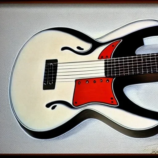 guitar art nouveau