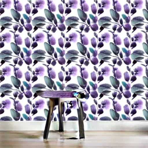 eucalyptus and lavender as wallpaper pattern by PIERRE JOSEPH REDOUTÉ