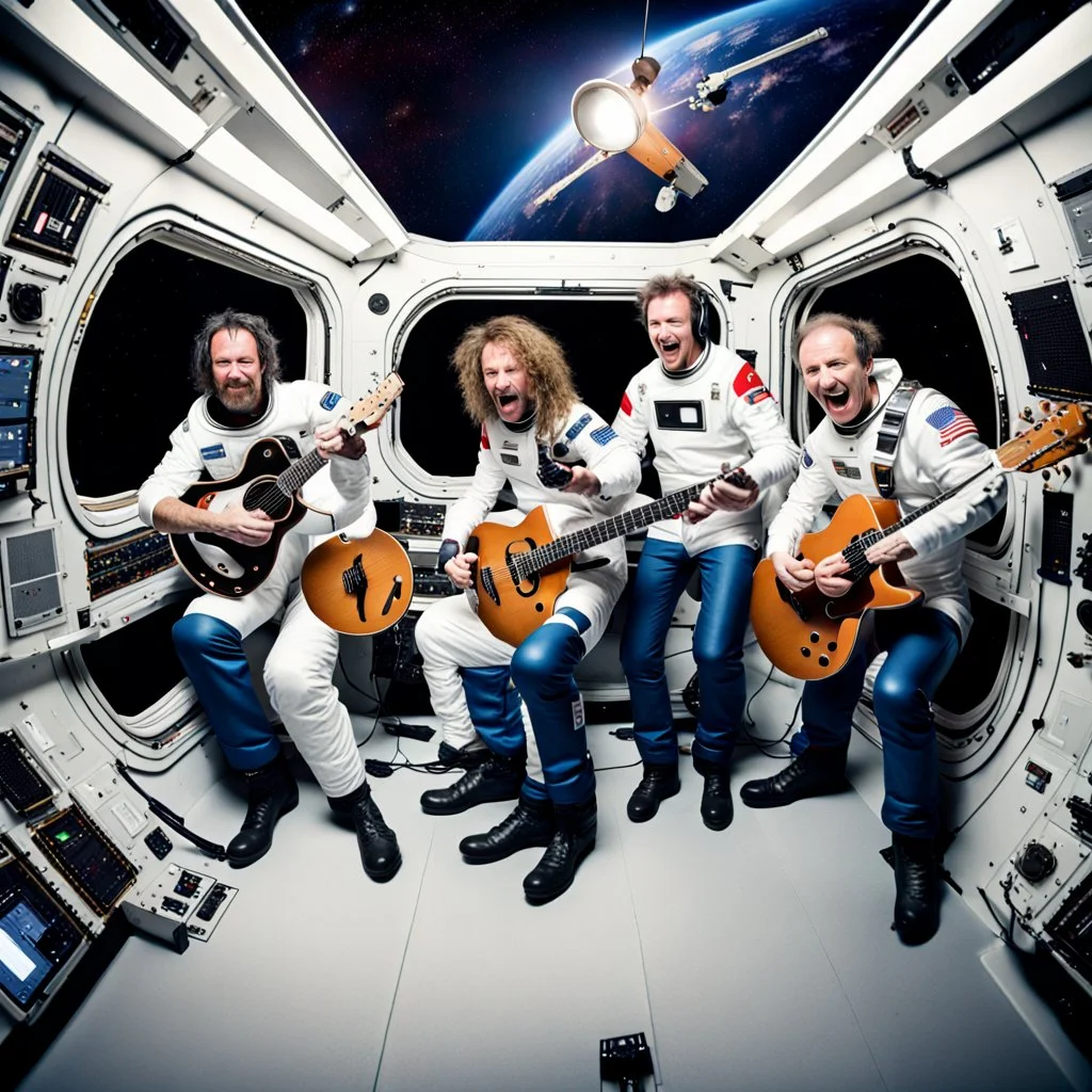 A rock band in the International Space Station