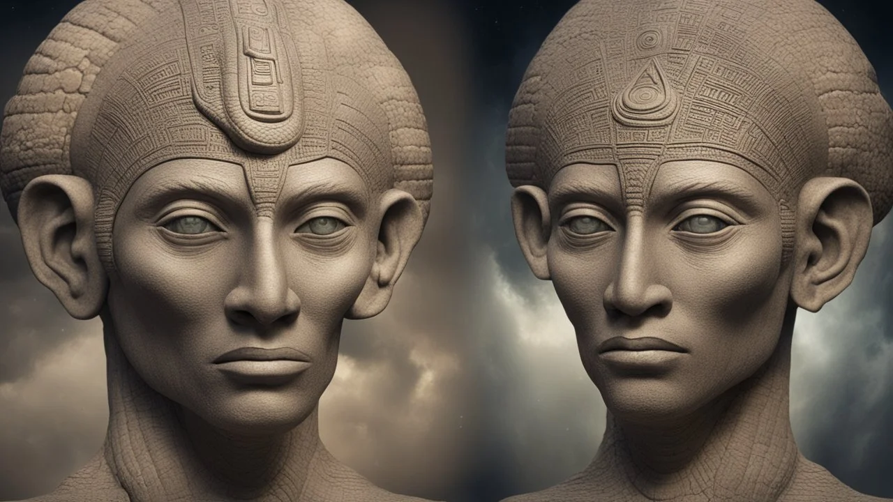 giant big head annunaki creating humans with their high vibrational dna mixed with low vibrational reptilian dan