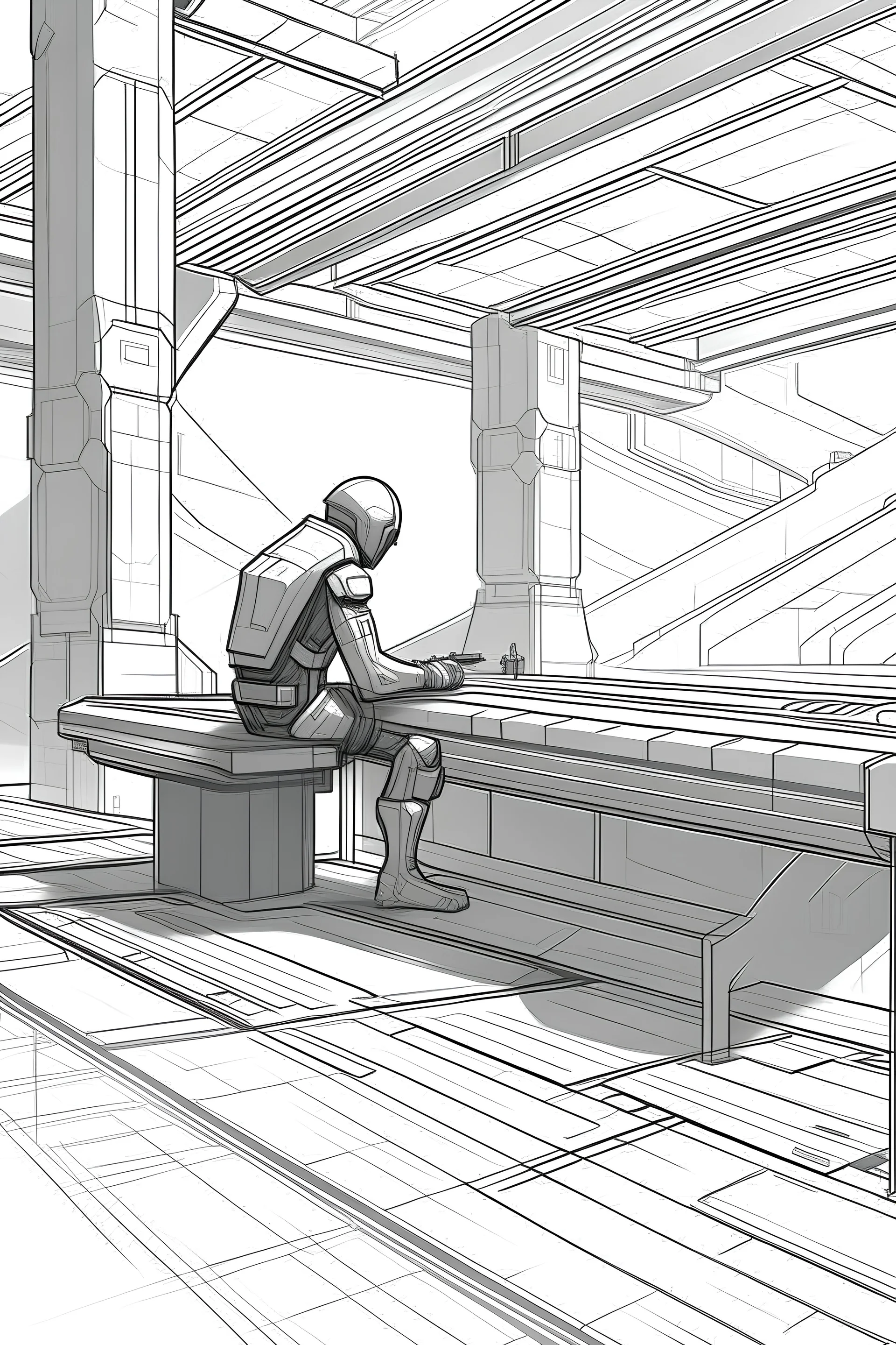 Draw a futuristic carpenter's level