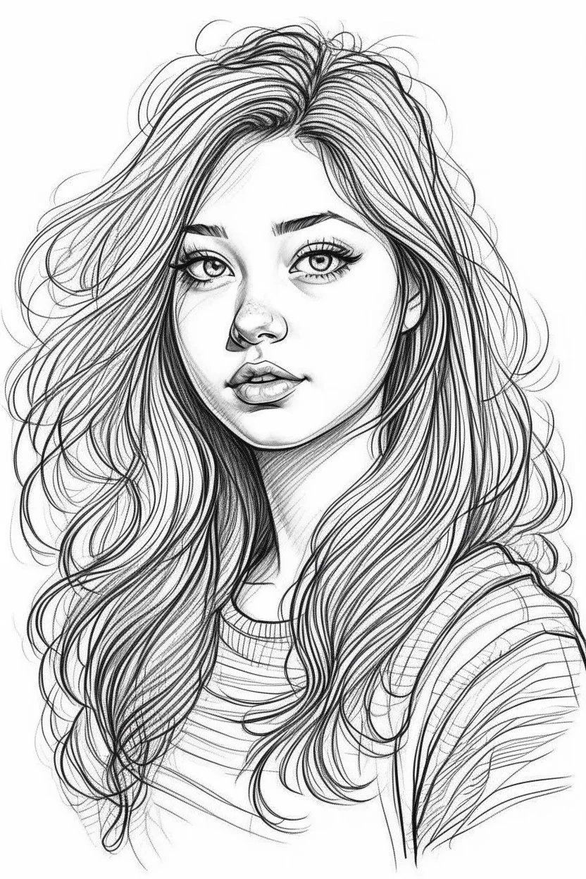 drawing sketches beautiful girl