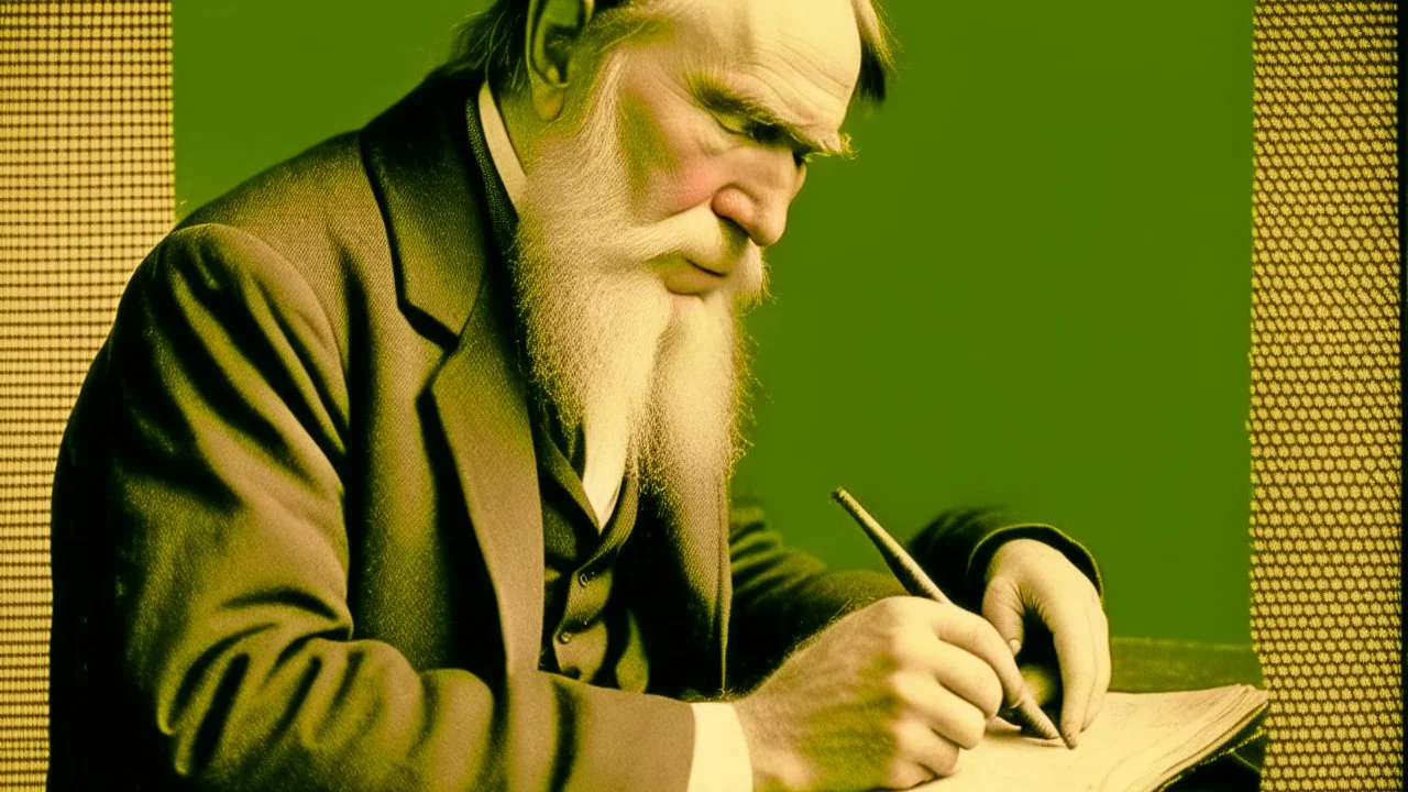 تشارلز داروين يكتب ملاحظات