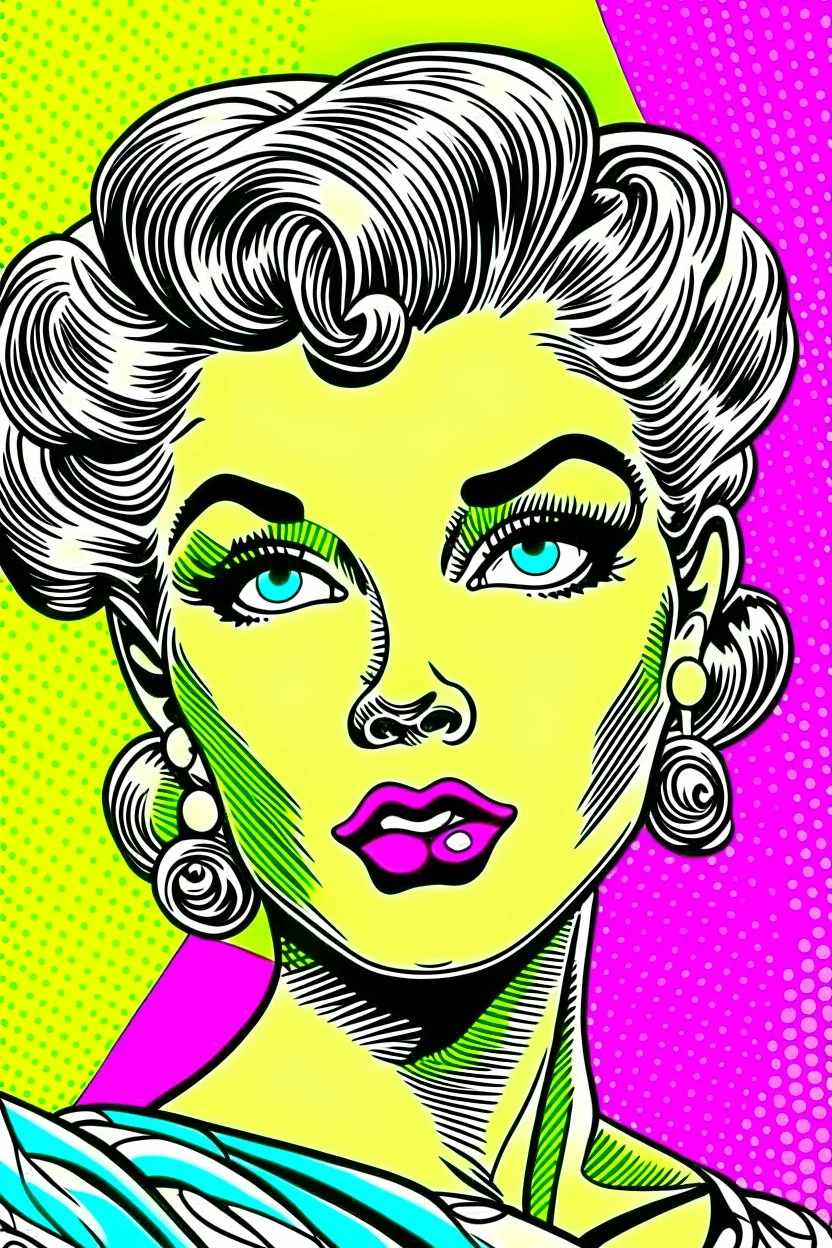 Vintage pop art style, reverse card, twist