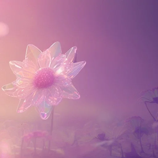 one big crystal subtle flower in a galactic ambiance with a beautiful girl fairy, transparent petals, delicate colors, in the foreground, full of details, smooth，soft, shine light atmosphere, light effect，vaporwave colorful, concept art, smooth, extremely sharp detail, finely tuned detail, ultra high 3d depth, definition,incrate detail, 8 k, unreal engine 5, ultra sharp focus