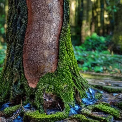 watery magical tree stump