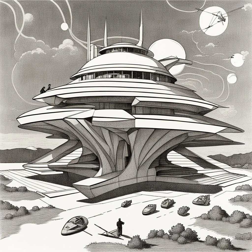 Frank Lloyd Wright and M. C. Escher design a starship