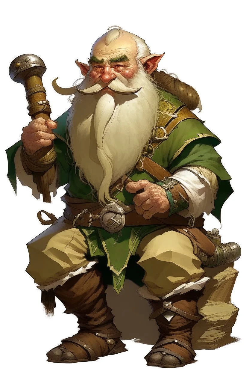 youn gblond bard mountain dwarf with flute dnd