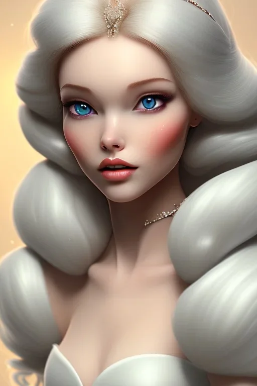 Snow white, beautiful, soft, blonde hair