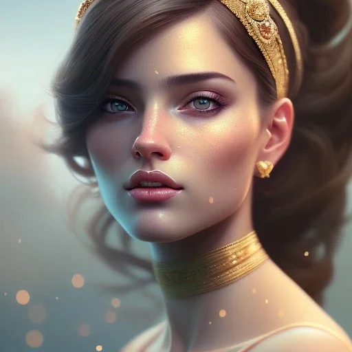 portrait of leonidas as a cute woman ,4k, Highly Detailed, perfect eyes, Digital Illustration, Cinematic Lighting, Realistic, Sharp Focus, Centered, Beautifully Lit, Bioluminescent by Stanley Artgerm Lau