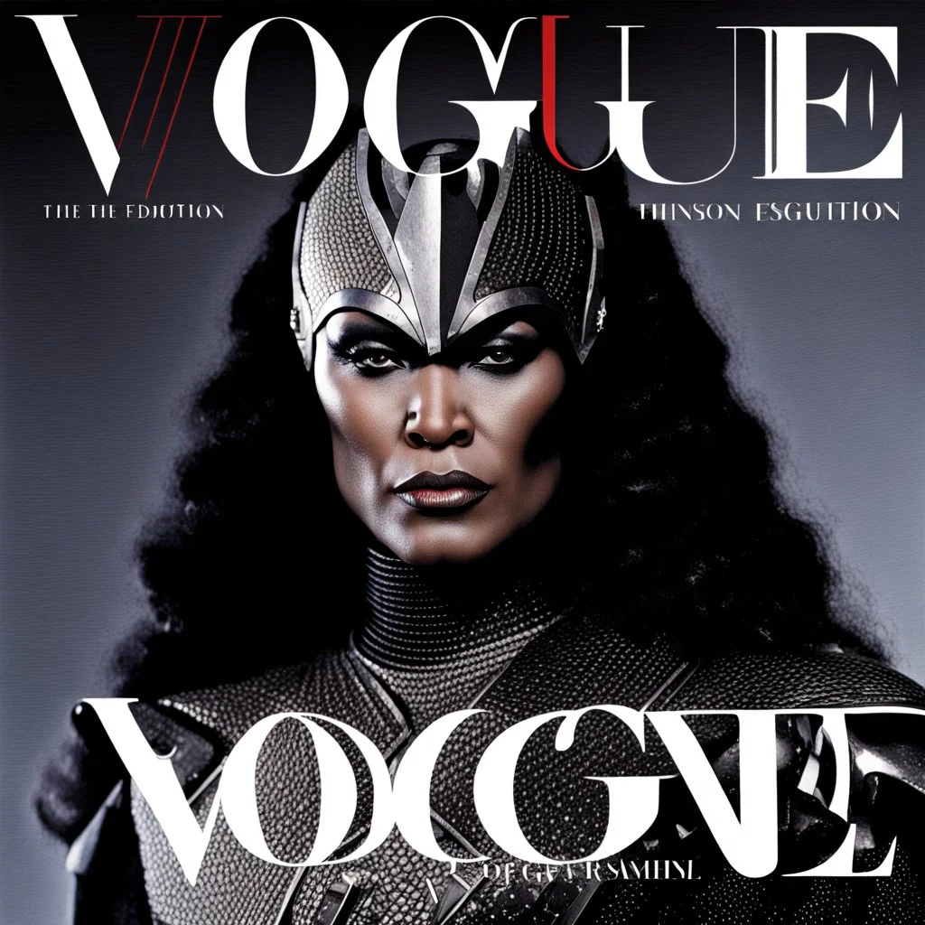 The Klingon edition of Vogue Magazine with title