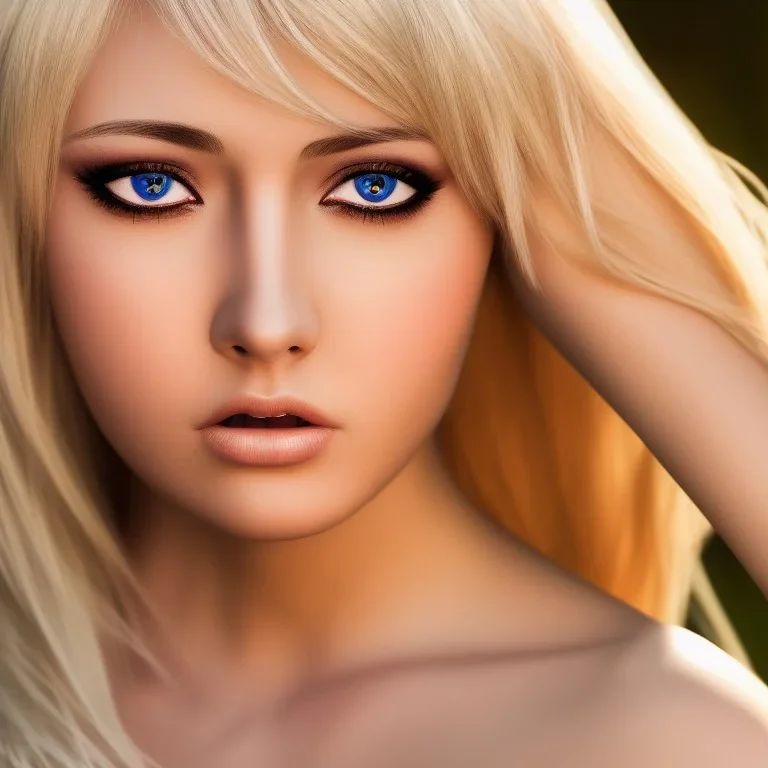 masterpiece, best quality, sexy beautiful girl, full body shot, blond flutter hair, highly detailed face and eyes, sun light, 4K, RAW, depth of field, high contrast, realistic details, 150mm