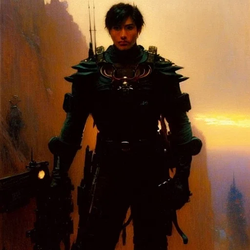 portrait of ' Deunan Knute - Appleseed Alpha',busty, painting by gaston bussiere, greg rutkowski, yoji shinkawa, yoshitaka amano, tsutomu nihei, donato giancola, tim hildebrandt, evan lee,oil on canvas, cinematic composition, extreme detail,fit full head inside picture,16k