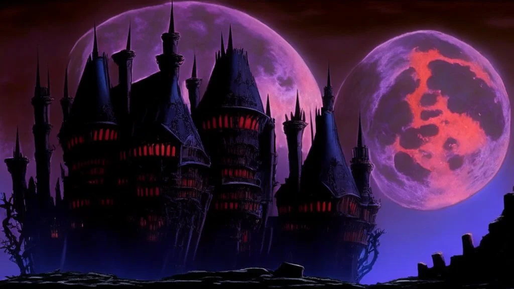 castle at night