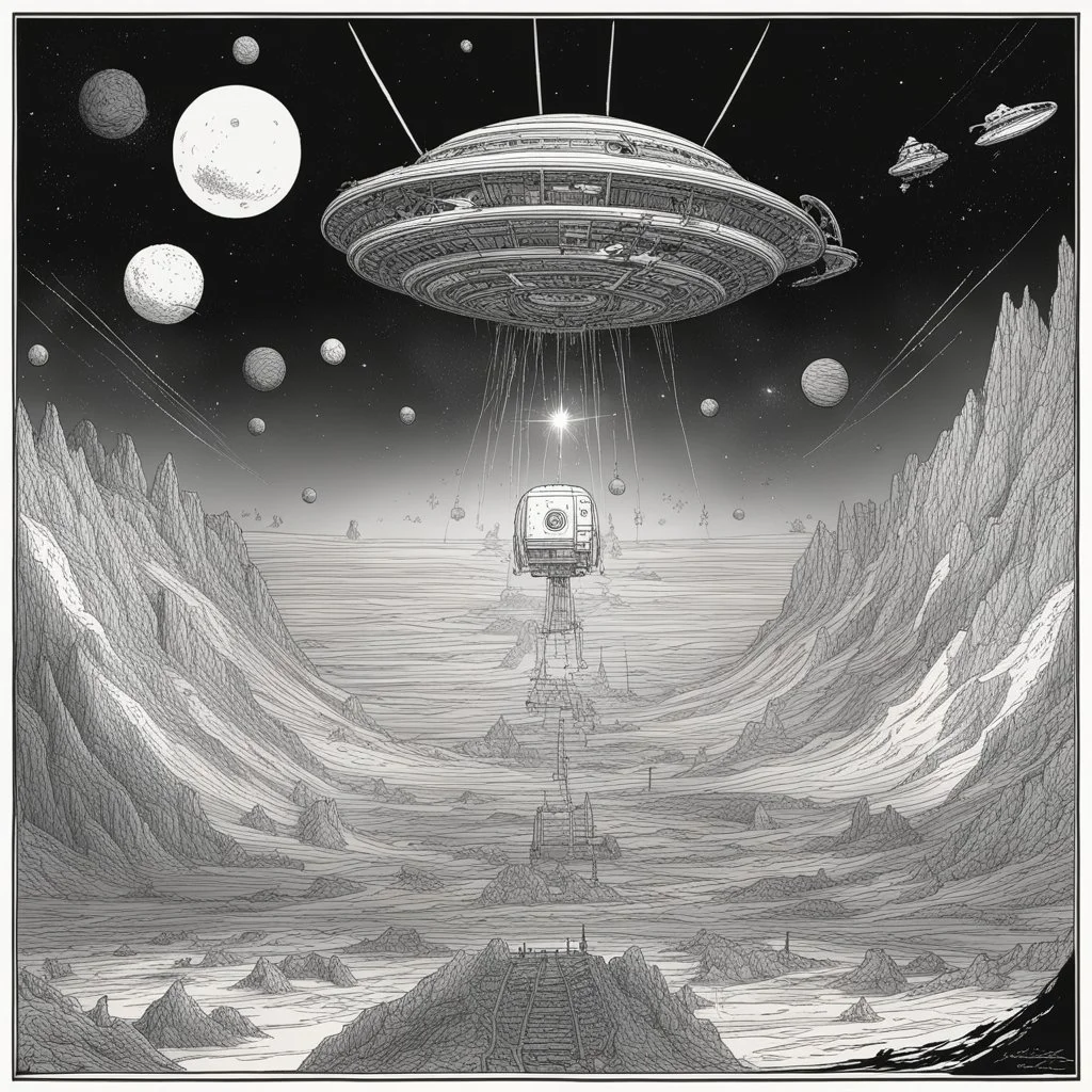 Cosmic Dreamscape Odyssey, Xkcd, spaceship, dramatic, Poster, madness, comix