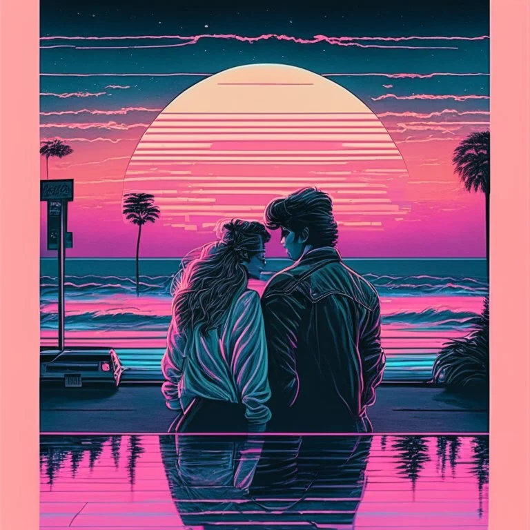 romantic 80's without people