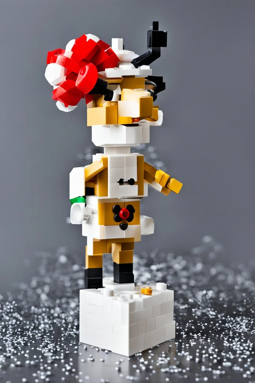 Rudolph, the red-nosed reindeer in Lego