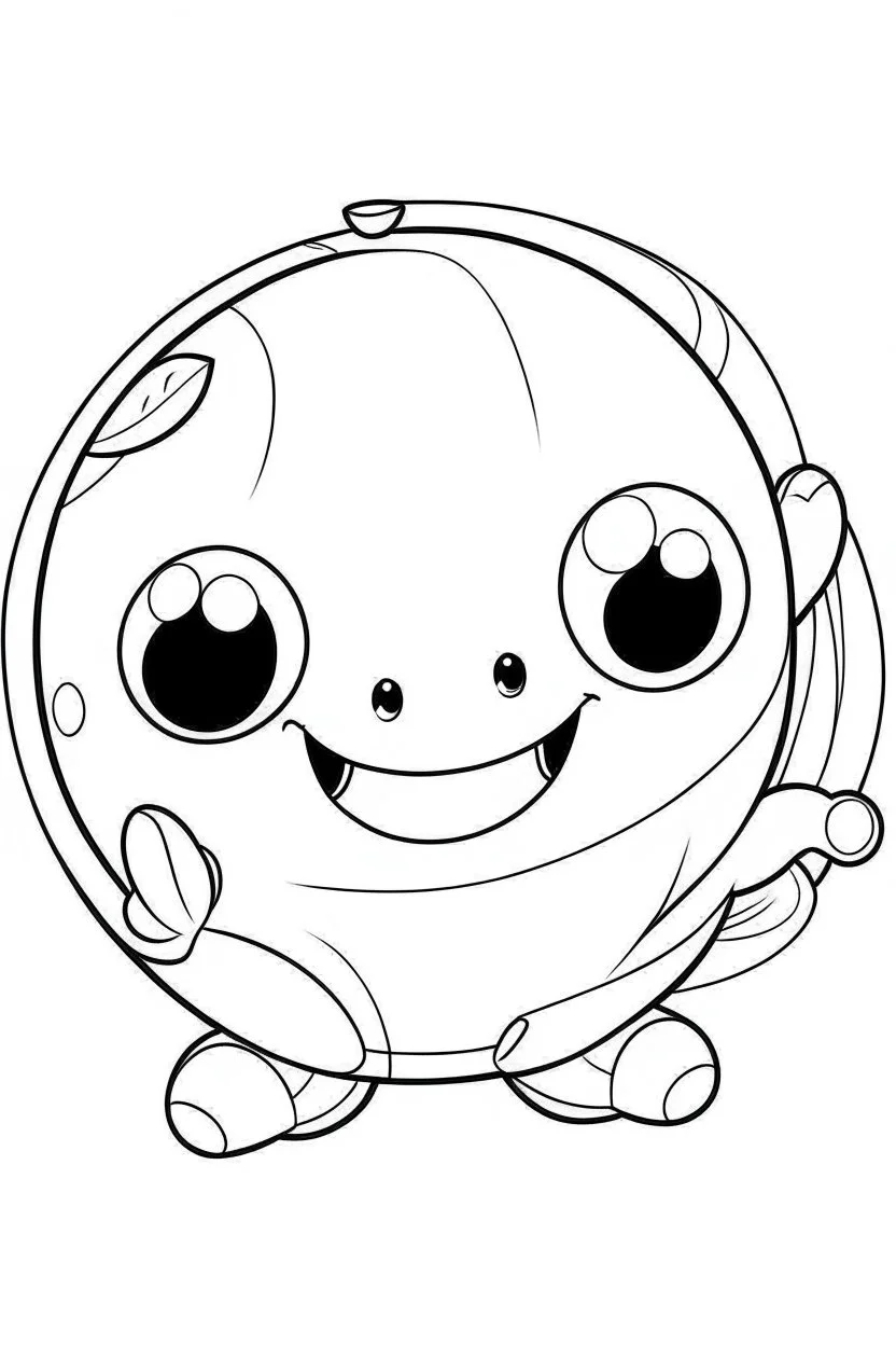 outline art for cute Ball coloring pages with sitch, white background, Sketch style, full body, only use outline, toddlers style, clean line art, white background, no shadows and clear and well outlined.