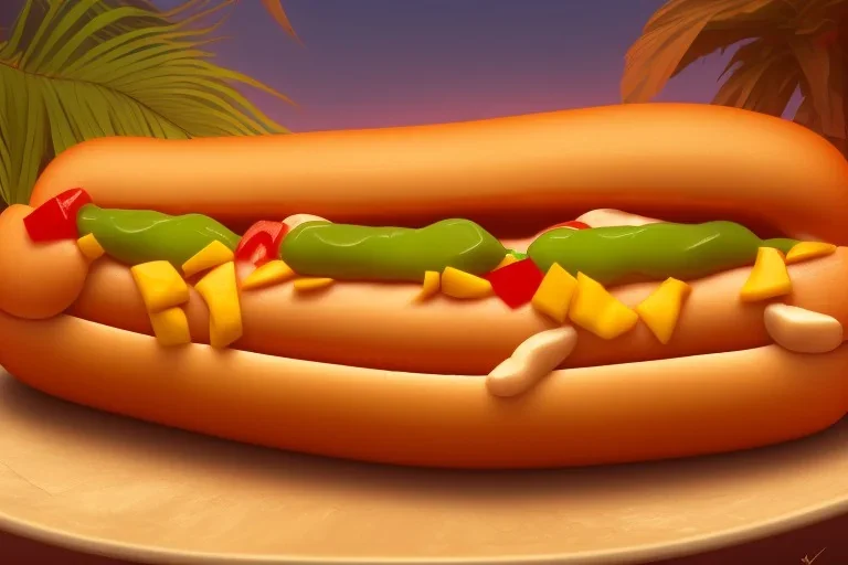 tropical hot dog night