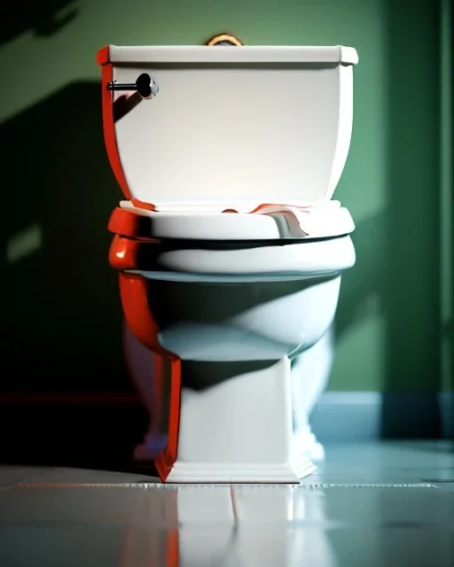 Toilet scene, donald trump sitting in toilet, pants down, defecating, realistic image, Tarantino style, concept art, smooth, unreal engine 5, god lights, ray tracing, RTX, lumen lighting, ultra detail, volumetric lighting, 3d.