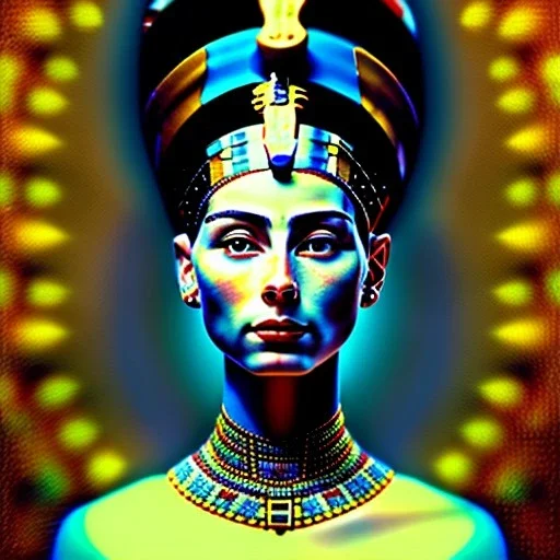 Epic massive Portrait of beautiful voloptuos Nefertiti estilo Gustav Klimt 4k