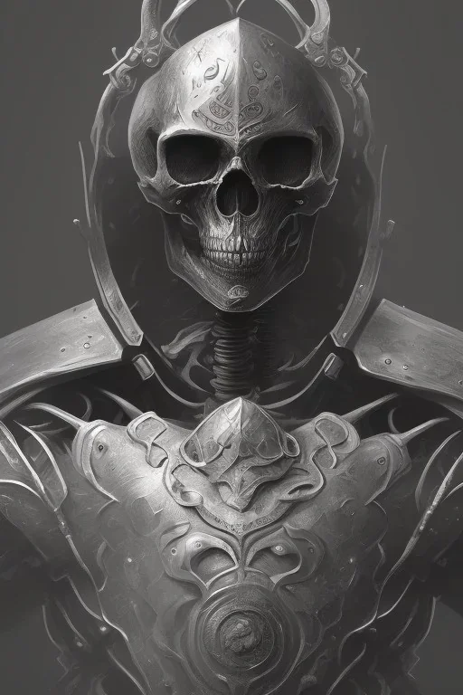 а fantasy Proto-Slavic skeleton in armor, full body, detailed and realistic, 4k, trending on artstation