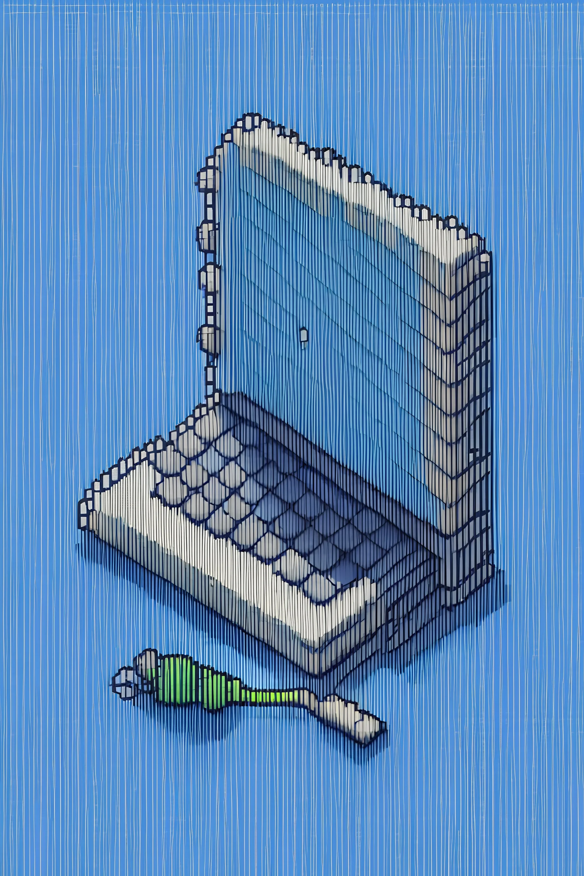 Stcker of a laptop in pixel art