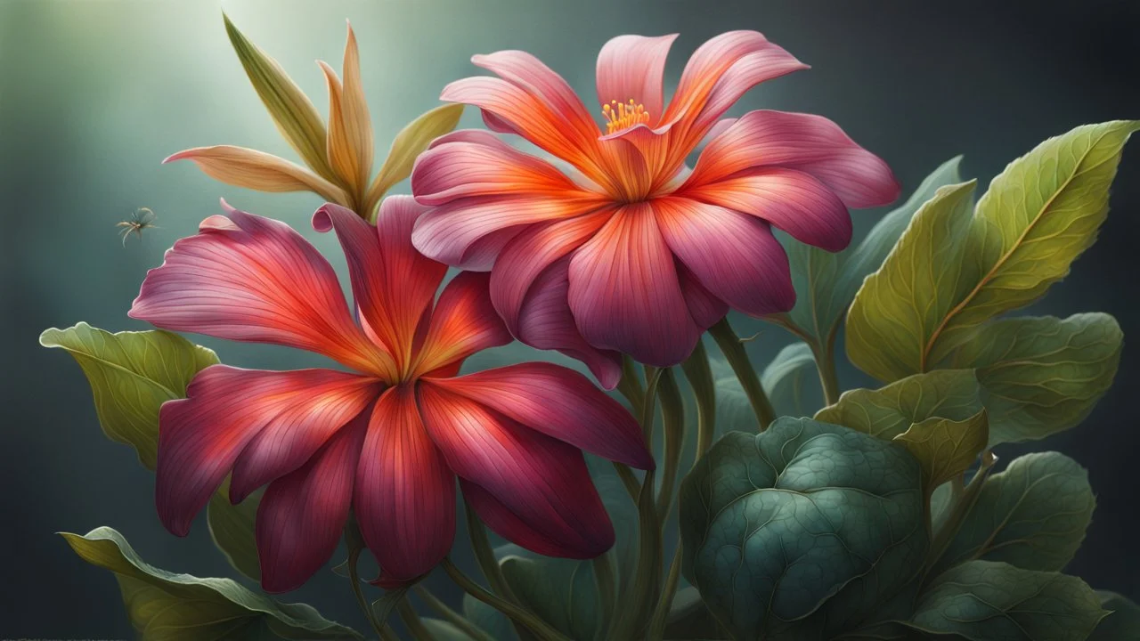 botanical illustration, ultra realistic, artstation: award-winning: professional portrait: atmospheric: commanding: fantastical: clarity: 16k: ultra quality: striking: brilliance: stunning colors: masterfully crafted.