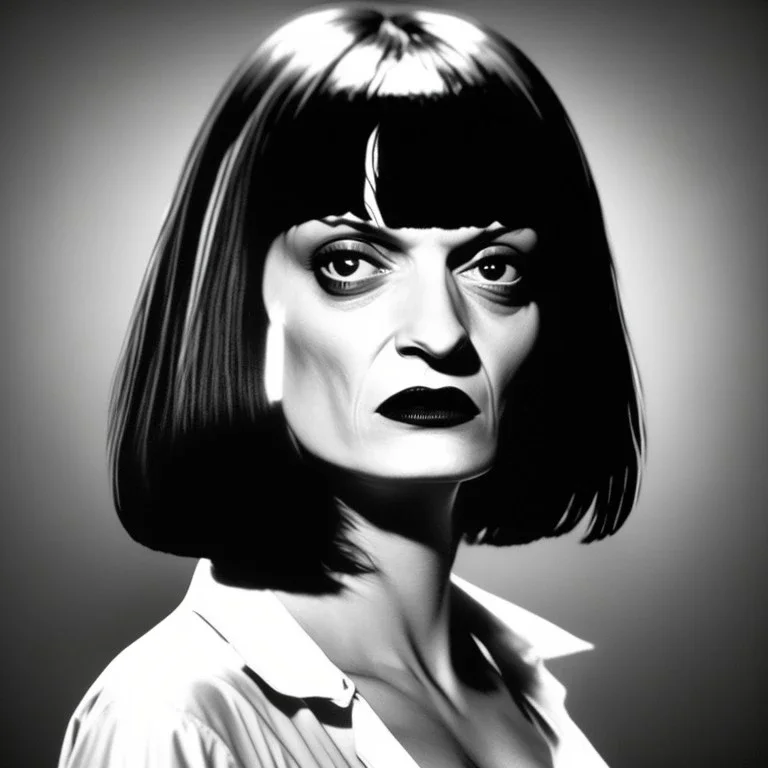 only one character, mia wallace, uma thurman, Pulp Fiction movie, scene.