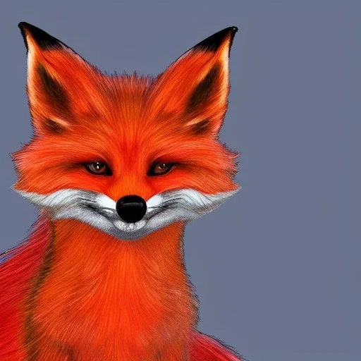 fire fox, highly detailed, hyper realistic