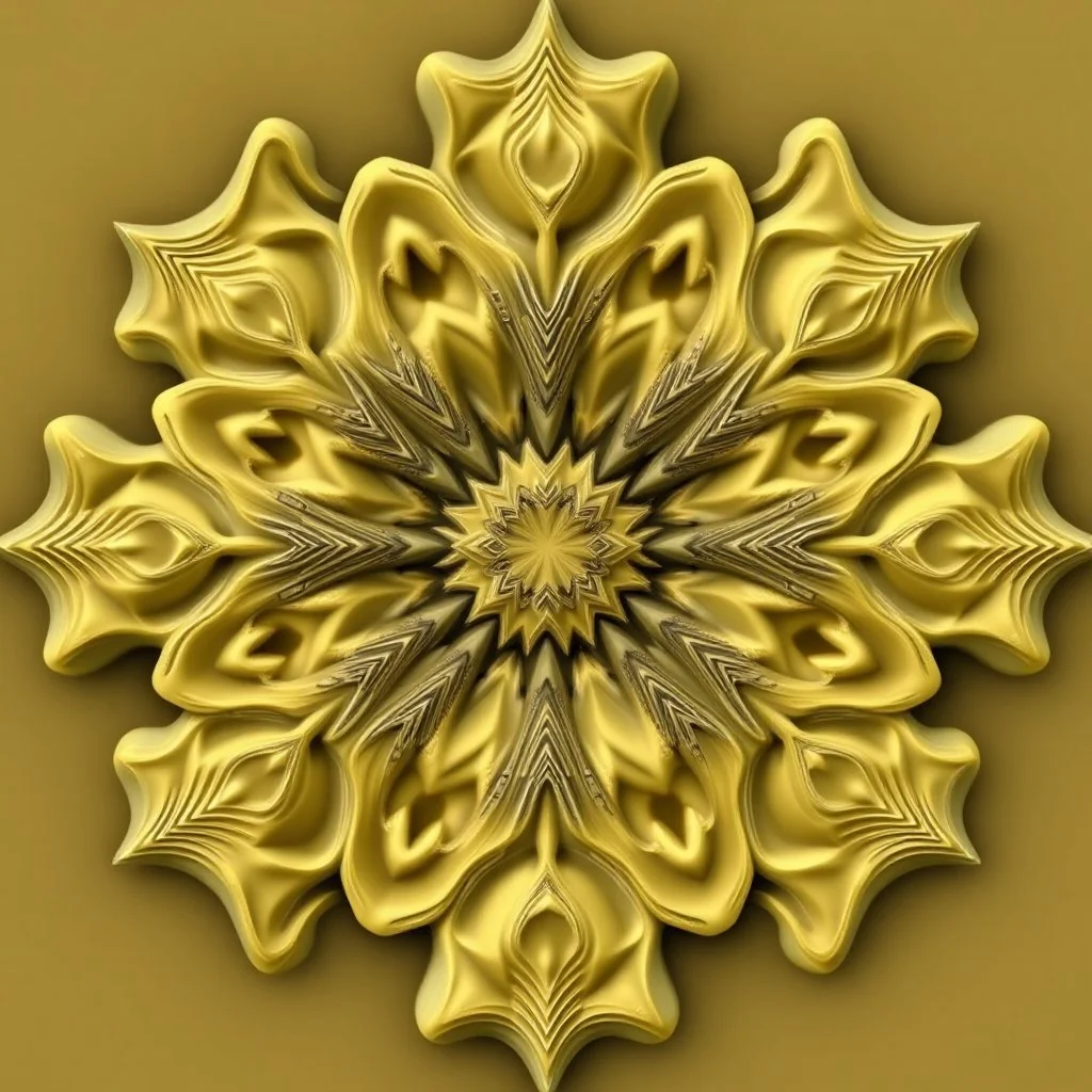 recursive perfect 3d fractal detailed geometry hegzagon base