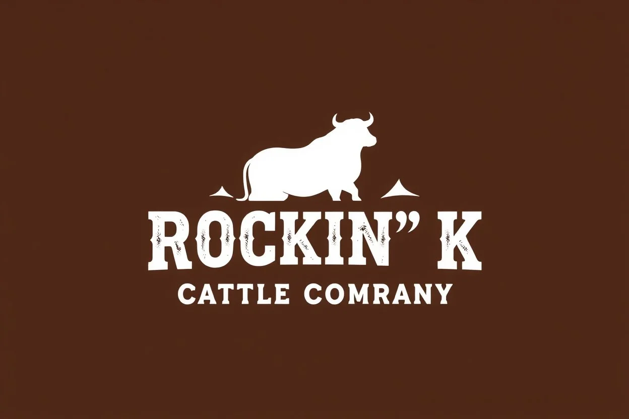 logo ideas for Rockin' K Cattle Company.