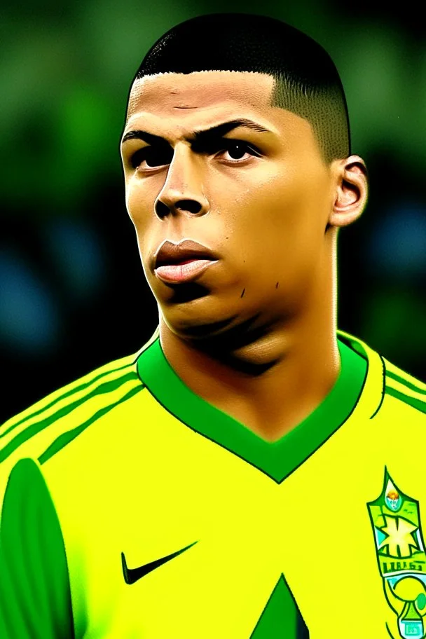 Ronaldo Brazilian football player cartoon 2d