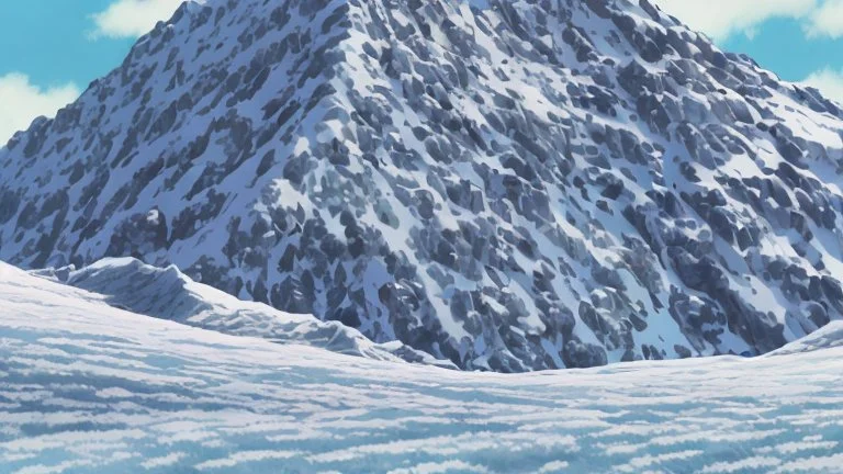 Rising before you is a six-hundred-foot-tall mountain of glacial ice, its peak carved to resemble a gigantic skull wearing a crown. Weaving up the mountain's southern slope are enormous stairs hewn from the ice. These steps, which extend from the base of the mountain to the base of the fortress, were clearly made for giants.